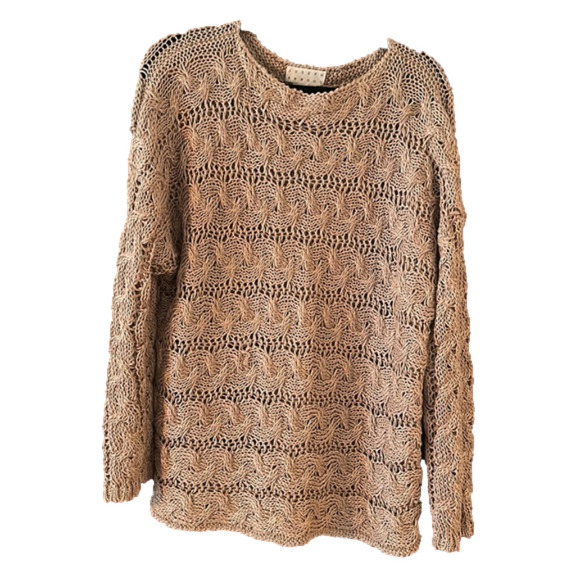 Joseph Abboud taupe linen sweater. EUC L - Picture 1 of 11